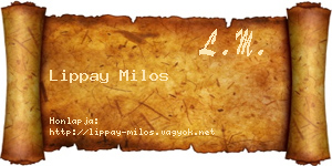 Lippay Milos névjegykártya