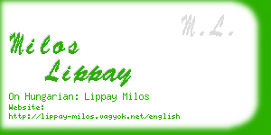 milos lippay business card